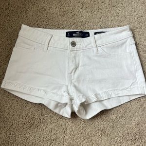White Hollister jean shorts